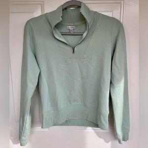 Cropped Mint Colored Quarter Zip